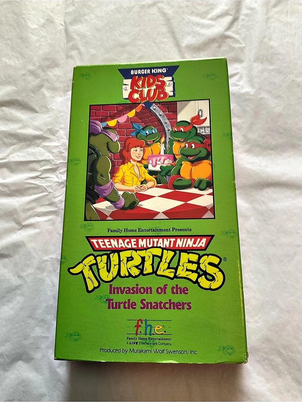 Burger King Teenage Mutant Ninja Turtles: Invasion of the Turtle Snatchers VHS 1